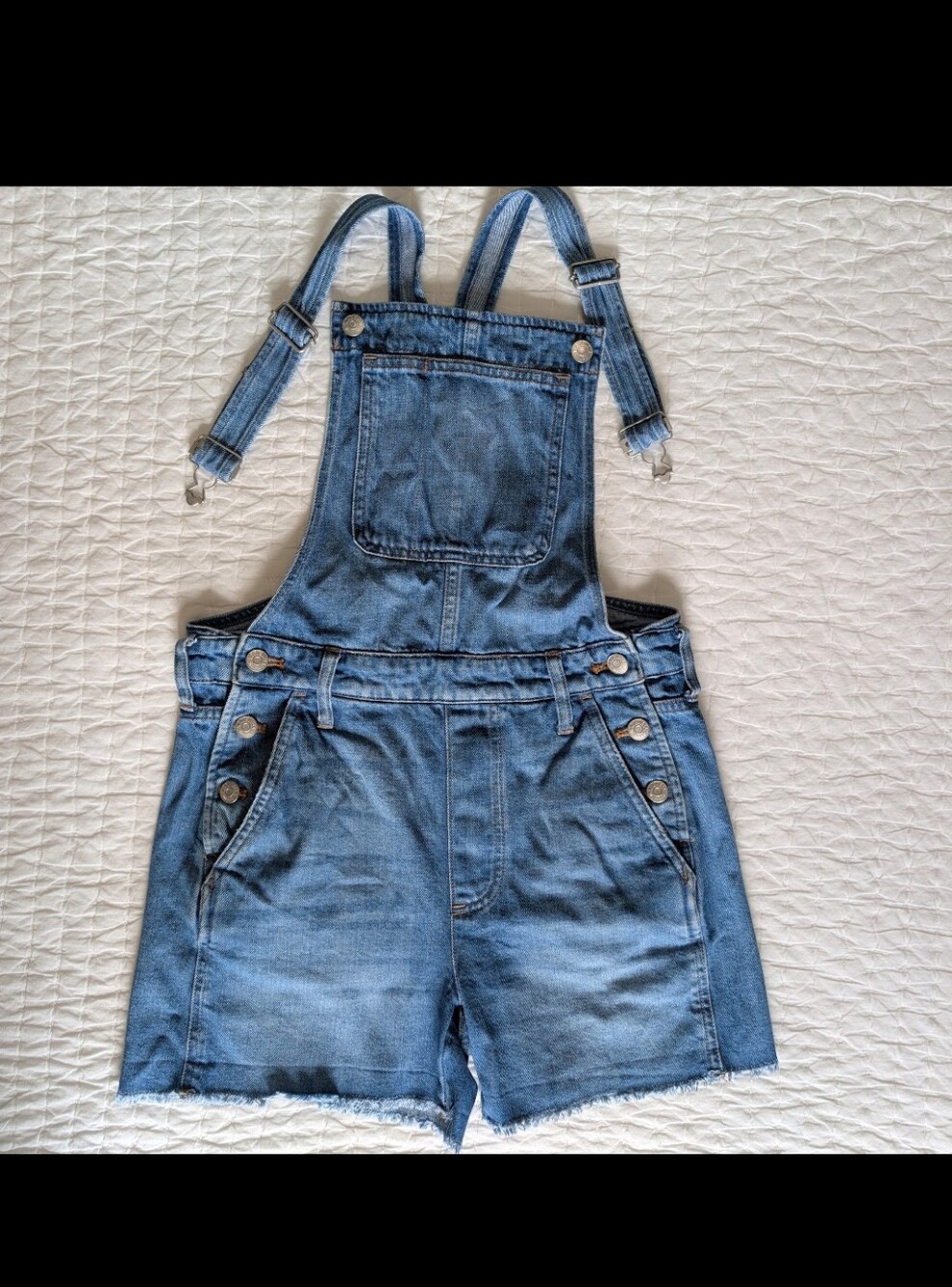 Madewell Denim Overalls Shorts